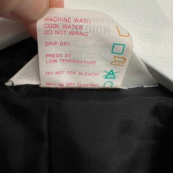 Vintage Bomber Jacket Coat Size Medium Pockets Satin Tan Jay 100% Polyester USA - Picture 11 of 12